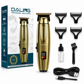 DALING DL-1772 Professional Cordless Hair & Beard Trimmer | Rechargeable T-Blade Hair Clipper with LED Display