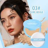 RAVE LADY Lasting Waterproof Face Powder – Oil Control Matte Compact Powder