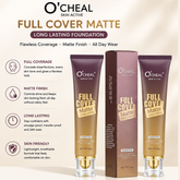 O'Cheal Skin Active Full Cover Matte Foundation Long Lasting Full Coverage Liquid Foundation