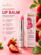 Buena Chica Strawberry Lip Balm Moisturizing Hydrating Lip Care for Dry Lips