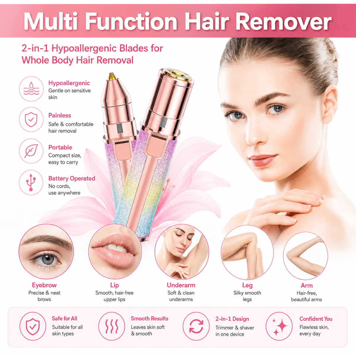 Rechargeable Eyebrow Trimmer