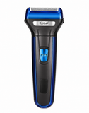 Kemei KM-6332 3-in-1 Rechargeable Electric Shaver & Hair Trimmer with Nose Trimmer Grooming Kit