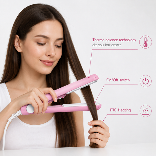 Pack of 3 Mini Ceramic Hair Straightener