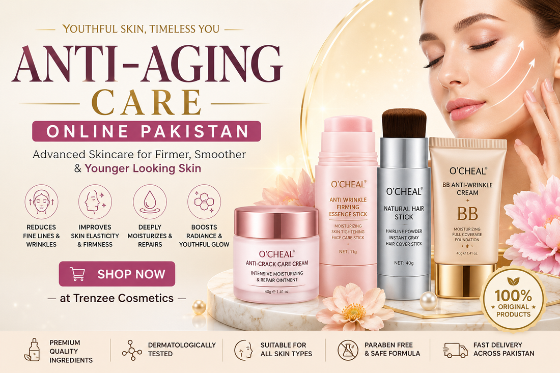 Anti Aging Products Online Pakistan – Anti Wrinkle Cream and Skin Tightening Skincare Collection by Trenzee Cosmetics