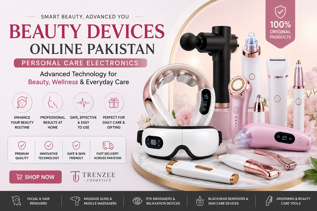 Beauty Devices Online Pakistan – Personal Care Electronics, Massage Guns and Beauty Tools Collection by Trenzee Cosmetics