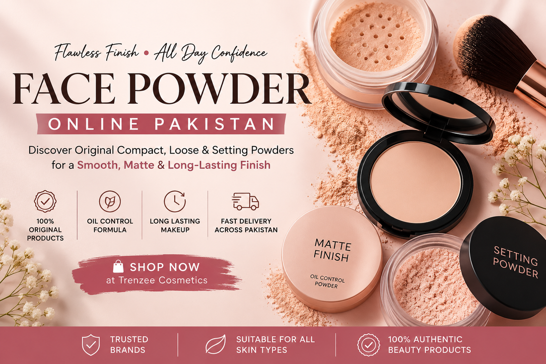 Face Powder Online Pakistan – Original Compact Powder, Loose Powder and Setting Powder Collection by Trenzee Cosmetics