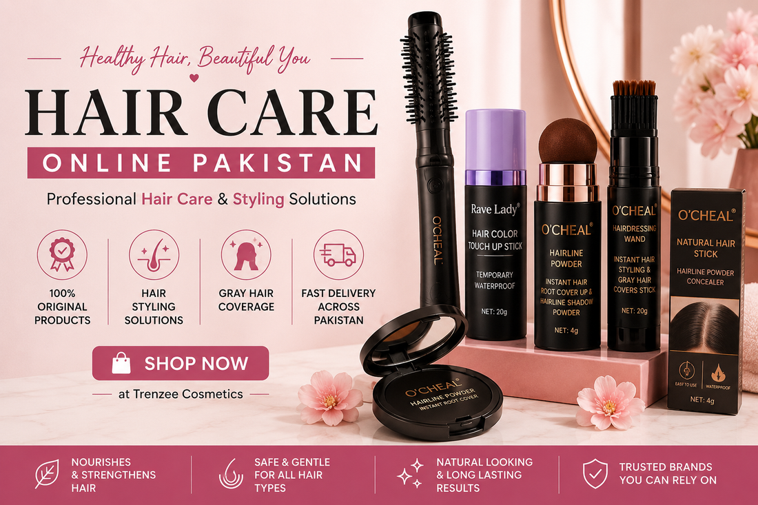Hair Care Products Online Pakistan – Professional Hair Styling, Hair Root Cover and Hair Care Collection by Trenzee Cosmetics