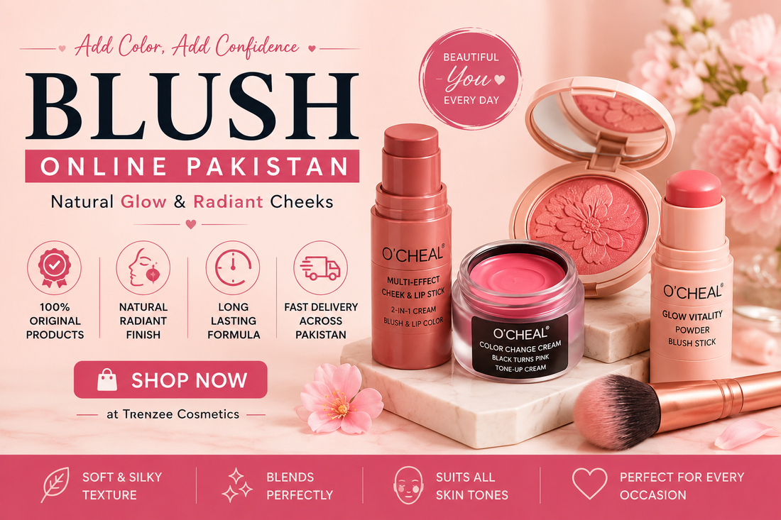 Blush Online Pakistan – Cream Blush, Powder Blush and Cheek Tint Collection by Trenzee Cosmetics