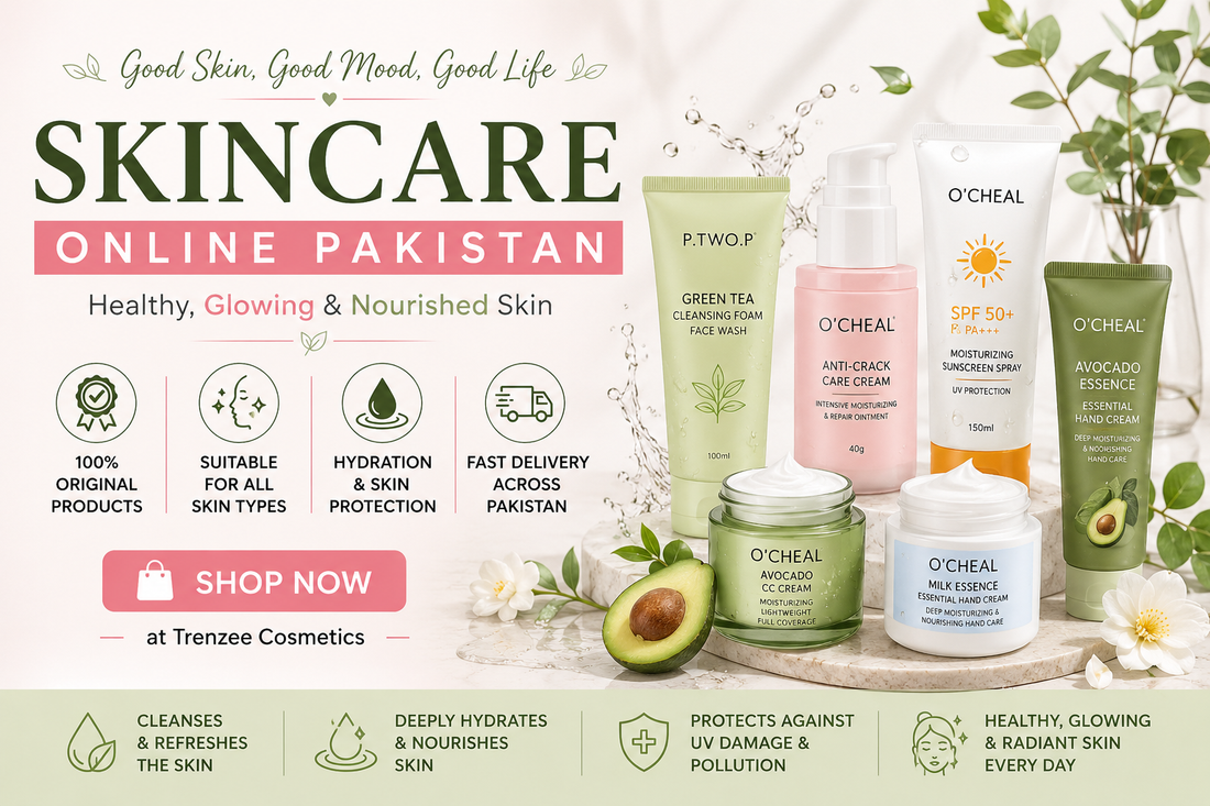 Skincare Products Online Pakistan – Face Wash, Moisturizers, Sunscreen and Skincare Collection by Trenzee Cosmetics