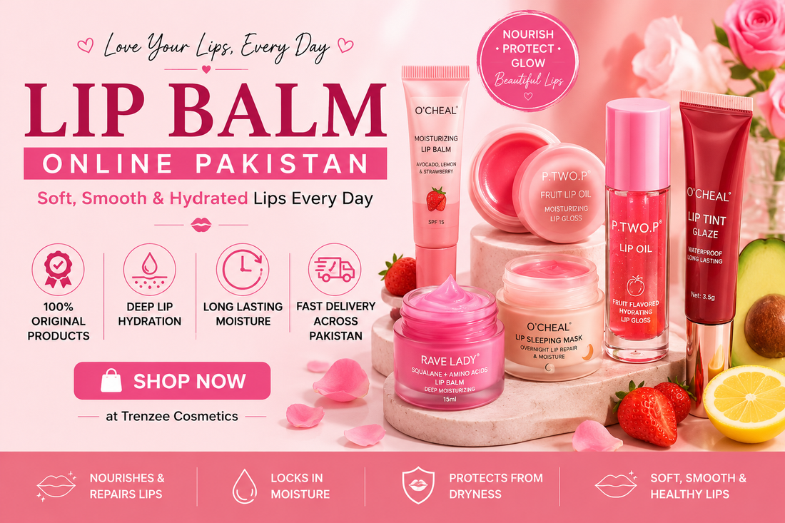 Lip Balm Online Pakistan – Moisturizing Lip Balms, Lip Oils and Lip Care Collection by Trenzee Cosmetics