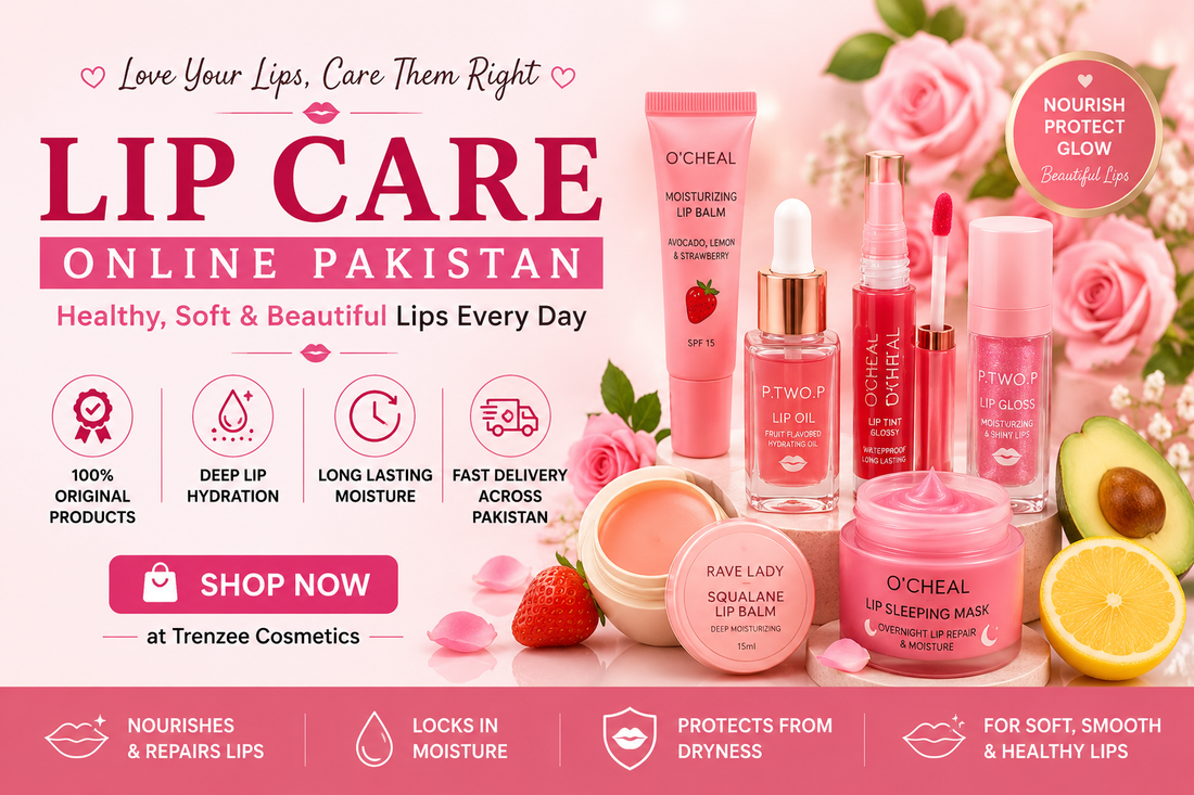 Lip Care Products Online Pakistan – Lip Balms, Lip Oils, Lip Glosses and Lip Care Collection by Trenzee Cosmetics
