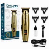 DALING DL-1772 Professional Cordless Hair & Beard Trimmer | Rechargeable T-Blade Hair Clipper with LED Display