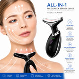 MGE-009 Neck & Face Beauty Massager – LED Heating Skin Tightening Device