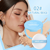 RAVE LADY Lasting Waterproof Face Powder – Oil Control Matte Compact Powder