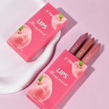 P.TWO.P Honey Peach Lip Crayon Bundle Long Lasting Matte Lipstick Set