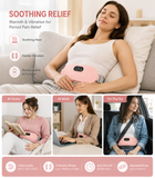 Portable Menstrual Heating Belt for Period Cramps – Rechargeable Electric Heating & Vibration Pain Relief Belt for Women