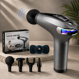 Professional Fascia Gun Pro Deep Tissue Massage Gun – 4 Massage Heads, 18 Speed Levels, Quiet Rechargeable Muscle Massager for Neck, Back, Shoulders & Legs