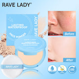 RAVE LADY Lasting Waterproof Face Powder – Oil Control Matte Compact Powder