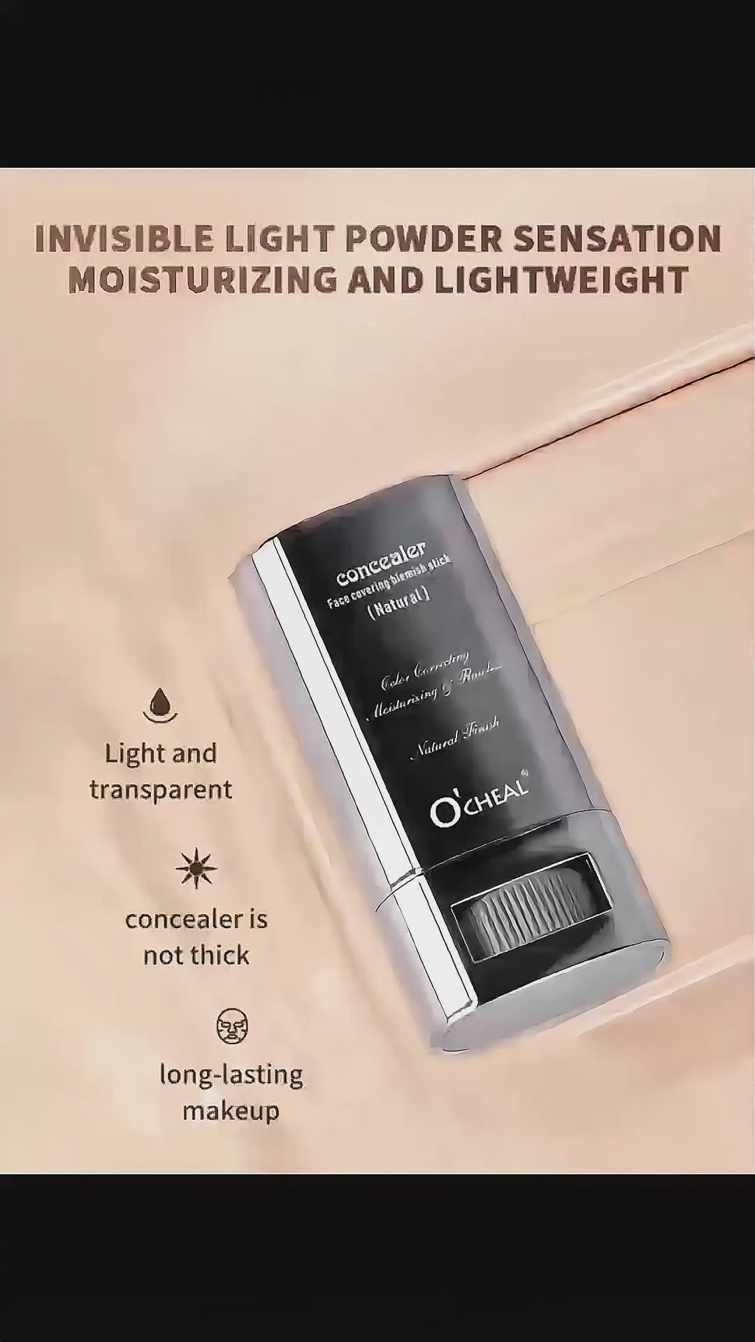 O'CHEAL Face Covering Blemish Stick Concealer – Ivory & Natural Shades