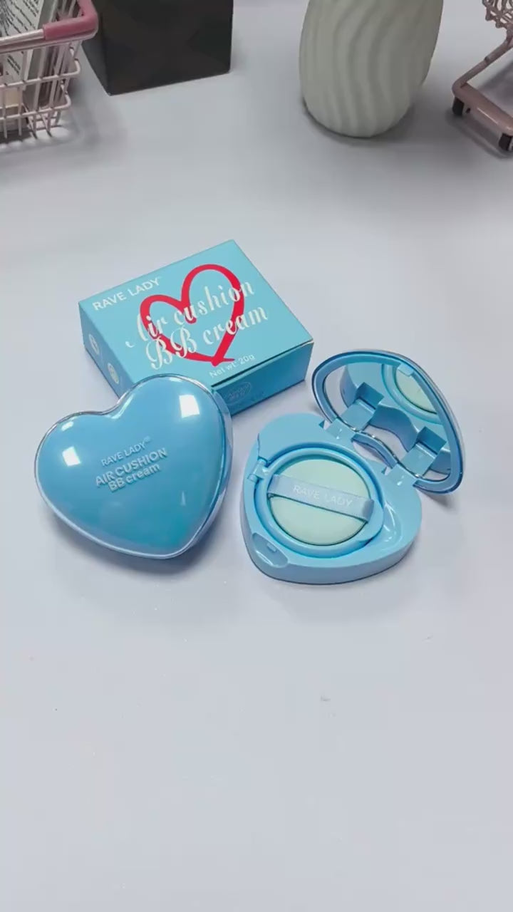 RAVE LADY Air Cushion BB Cream – Moisturizing Full Coverage Foundation Cushion